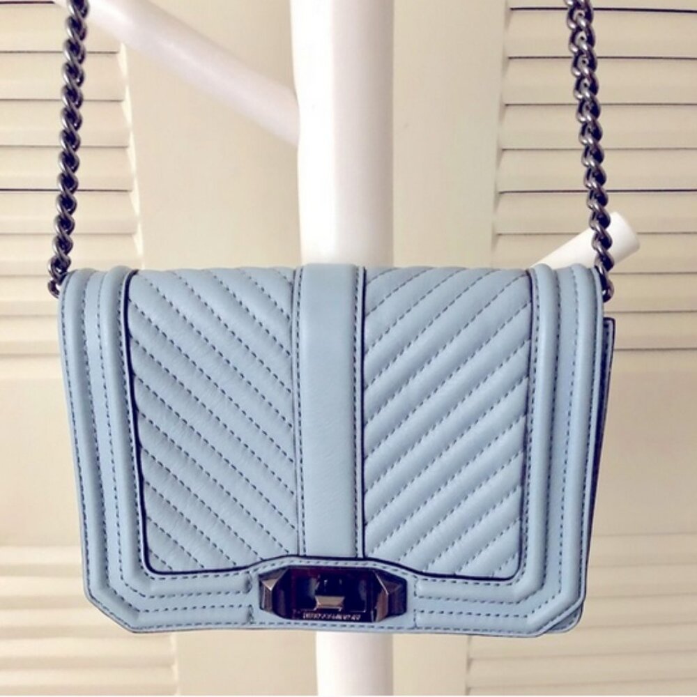 Rebecca Minkoff Love Small Chevron Quilted Leather Crossbody - Picture 2 of 2